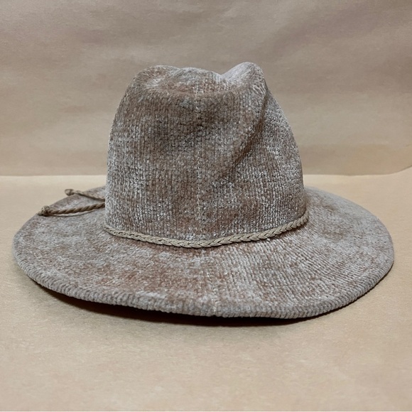 Anthropologie | Chenille Fedora Floppy Western Hat Neutral One Size - Picture 5 of 14